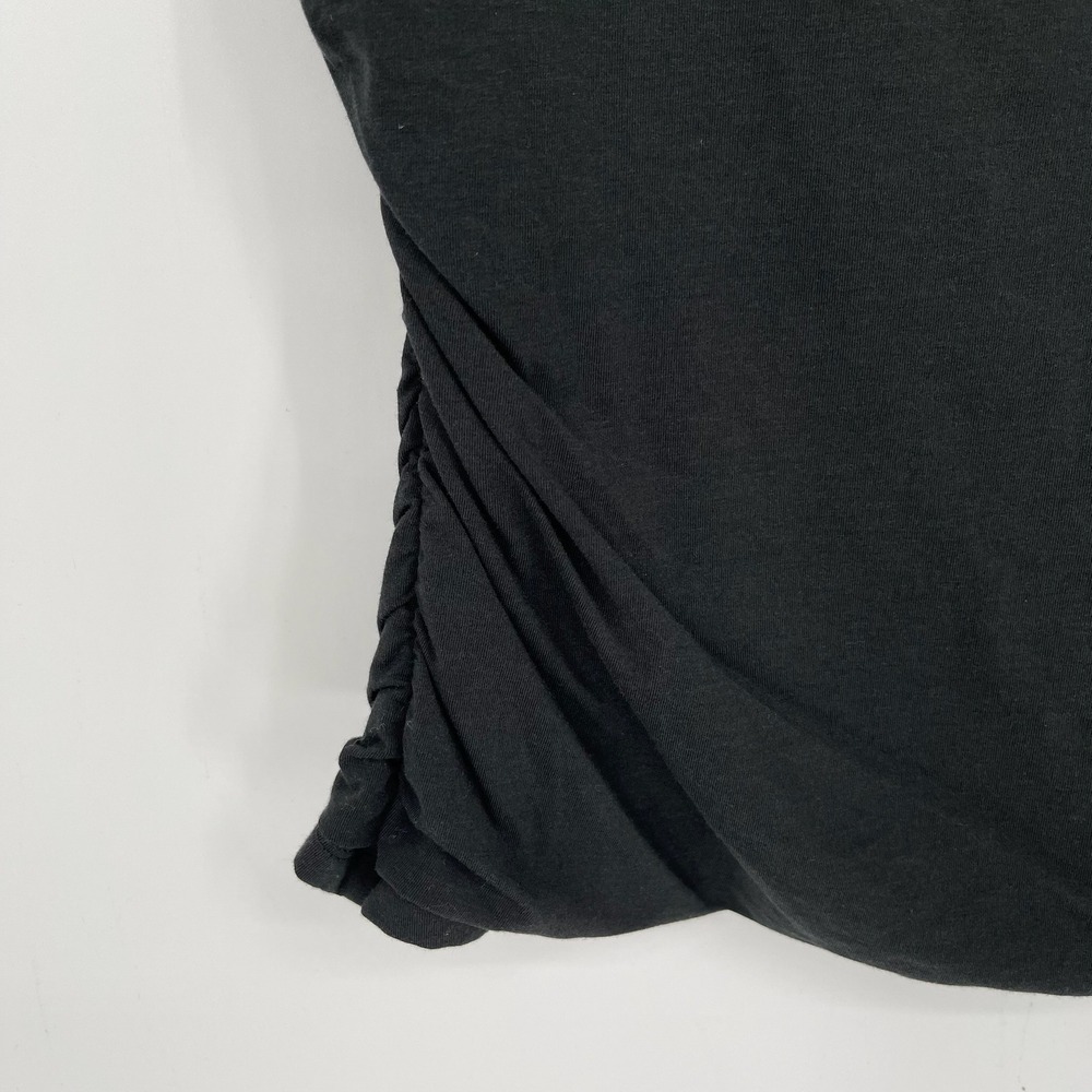 Rebecca Minkoff Women's Black Ruched Side Mock Neck Sleeveless‎ Top Size Large - Picture 2 of 6